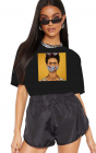 Tricou dama negru Frida in Pandemie