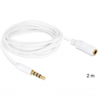 Cablu Audio Stereo Jack 3 5 mm tata mama 4 pin 2 m