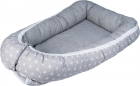 Baby Nest cu 2 fete grey snowflakes 72x42x15 cm