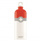 Bidon din aluminiu Sigg Swiss logo red 1l