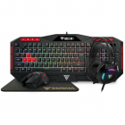 Kit gaming tastatura mouse casti mousepad Poseidon M2 RGB Black