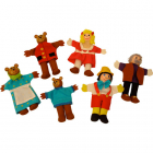 Papusi Degetar 2 in 1 BigJigs Toys Pinochio si Povestea Cei trei Ursul