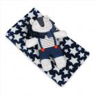 Set paturica Carol Baby Blanket si jucarie de plus Lion 04