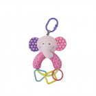 Jucarie de plus 20 cm cu forme geometrice zornaitoare 0 luni elefant