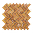 Mozaic Travertin Peach Chevron Polisat 2 5 x 5 cm