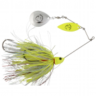 Spinnerbait Da Bush Spinnerbait 16cm 32G Yellow Silver Holo Flame