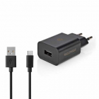 Alimentator USB 1 iesire 2 1A negru cablu micro USB inclus Nedis