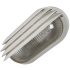 Lampa ovala din plastic E27 60W IP44 alb