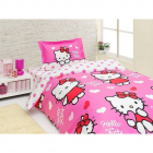 Lenjerie de pat pentru copii Hello Kitty Miss Love 1 persoana bumbac 1