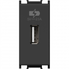 Modul incarcator USB TEM negru 1 x 2100 mAh