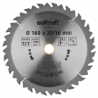 Panza pentru fierastrau circular Wolfcraft 20 dinti 160 mm