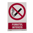 Semn Fumatul interzis PVC 15 x 20 cm