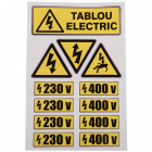 Set indicator de avertizare pentru tablouri electrice PVC 20 x 30 cm