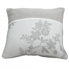 Perna decorativa Romance 100 bumbac model floral 40 x 40 cm gri