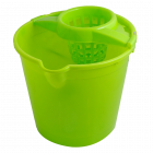 Galeata rotunda din plastic cu storcator Plastina verde 10 L