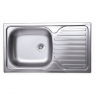 Chiuveta bucatarie Doruq 1654 inox 1 cuva stanga anticalcar 435 x 760 