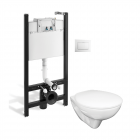 Pachet toaleta Roca Fayans rezervor ingropat WC suspendat ceramica alb