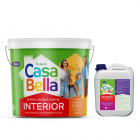 Vopsea lavabila interior Casabella alba 15 L Amorsa 5 L