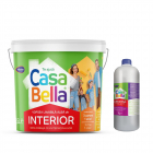 Vopsea lavabila pentru interior Casabella 8 5 l alb Amorsa 1 l