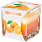 Lumanare parfumata Bispol pahar transparent portocala 80 x 80 mm