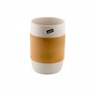 Pahar de baie MSV Moorea ceramica alb bej 7 x 10 5 cm