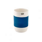 Pahar de baie MSV Moorea ceramica alb albastru 7 x 10 5 cm