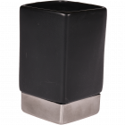 Pahar de baie MSV Nhale ceramica negru 6 5 x 6 5 x 11 cm