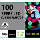 Instalatie brad Craciun Cris 100 LED uri berry multicolore 10 m progra