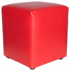 Taburet Cube tapiterie piele ecologica rosu IP 21900 45x37x37 cm