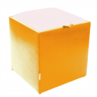 Taburet Box alb portocaliu IP 37 x 37 x 42 cm