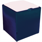 Taburet Box alb albastru IP 37 x 37 x 42 cm