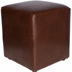 Taburet Cube tapiterie piele ecologica maro inchis IP 15611 45x37x37 c
