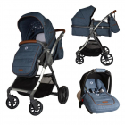 Carucior transformabil 3 in 1 Coccolle Acero Jeans