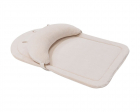 Salteluta de joaca din spuma cu memorie Tummy Time Beige Velvet