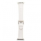 Curea smartwatch Leather Alb pentru Apple IWatch 1 2 3 4 5 6 SE 38 40m