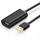 Cablu de date US121 USB tata USB mama activ 25m Negru
