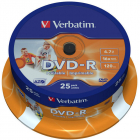DVD R 4 7GB 16x Wide Inkjet Printable ID Brand 25 buc