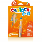 Creioane colorate 3 in 1 6 culori cutie CARIOCA Baby 1