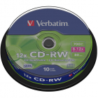 Verbatim CDRW 8 12X 10PK SPINDLE DLP