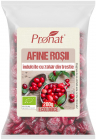 Afine rosii bio indulcite cu zahar din trestie 200g Pronat