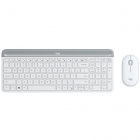 Kit MK470 Tastatura USB Layout US White Mouse Optic USB Alb
