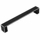 Maner aluminiu AA330B 128 mm anodizat negru lucios