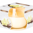 Lumanare decorativa parfumata pahar tranparent vanilie 70 x 80 mm