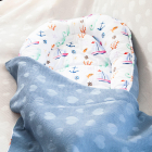 Set babynest si paturica bumbac organic By the sea