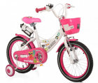 Bicicleta pentru fetite cu roti ajutatoare si cosulet 16 inch Little M