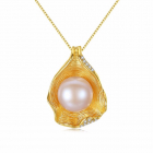 Colier AG925 aurit perla naturala Rita 2 culori