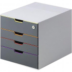 Organizator documente Durable Varicolor cu 4 sertare