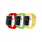 Set 3 curele din silicon cu conectori pentru Apple Watch 1 2 3 4 serie