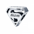 Talisman charm argint 925 KRASSUS Super Mom pentru bratara sau pandant