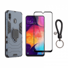 Set protectie 2 in 1 pentru Samsung Galaxy A20 A30 cu husa hybrid anti